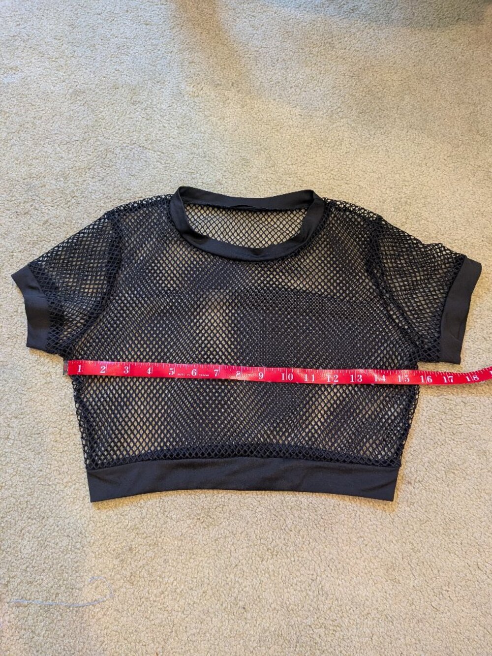 Avid Love fishnet crop t shirt